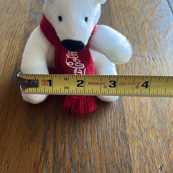 Coca-Cola bear white with red scarf approximately 3 1/2” tall - Picture 3 of 10